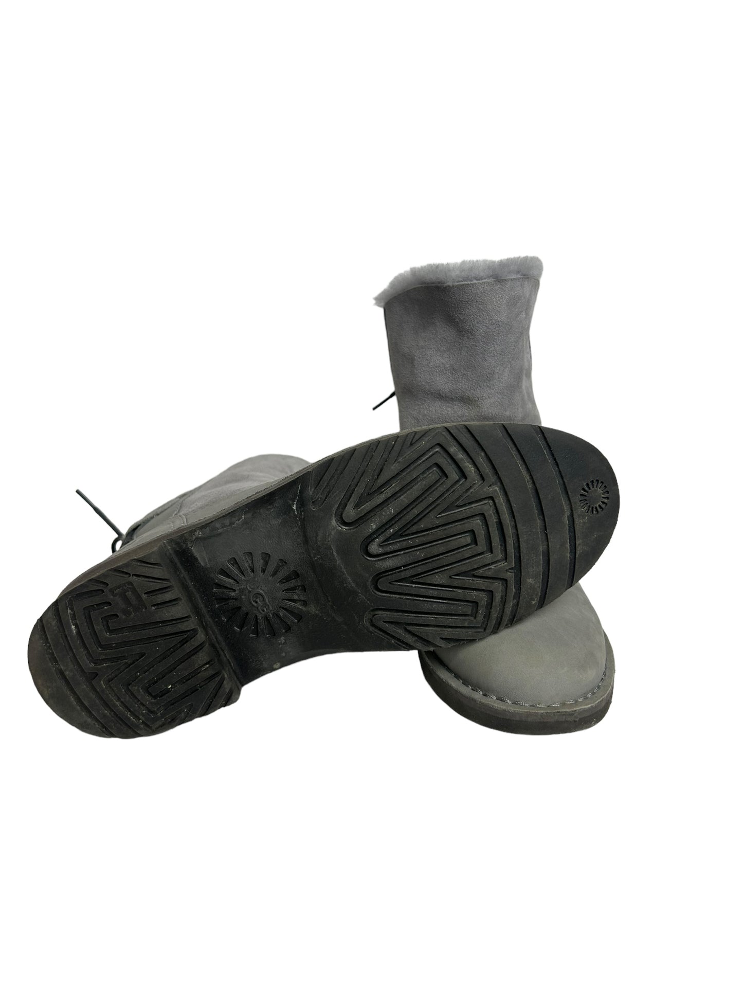 Ugg Suede Back-Lace Naiyah Women's Boots Grey - Size 7