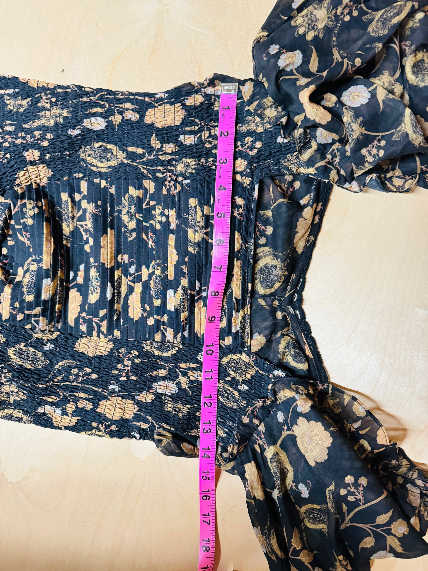Free People Women's Floral Print Bodysuit Black - Size Medium