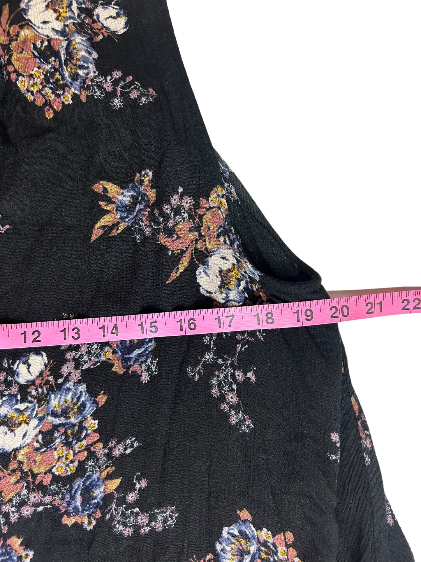 Free People Women's Tank Top Floral Black - Size Extra Small