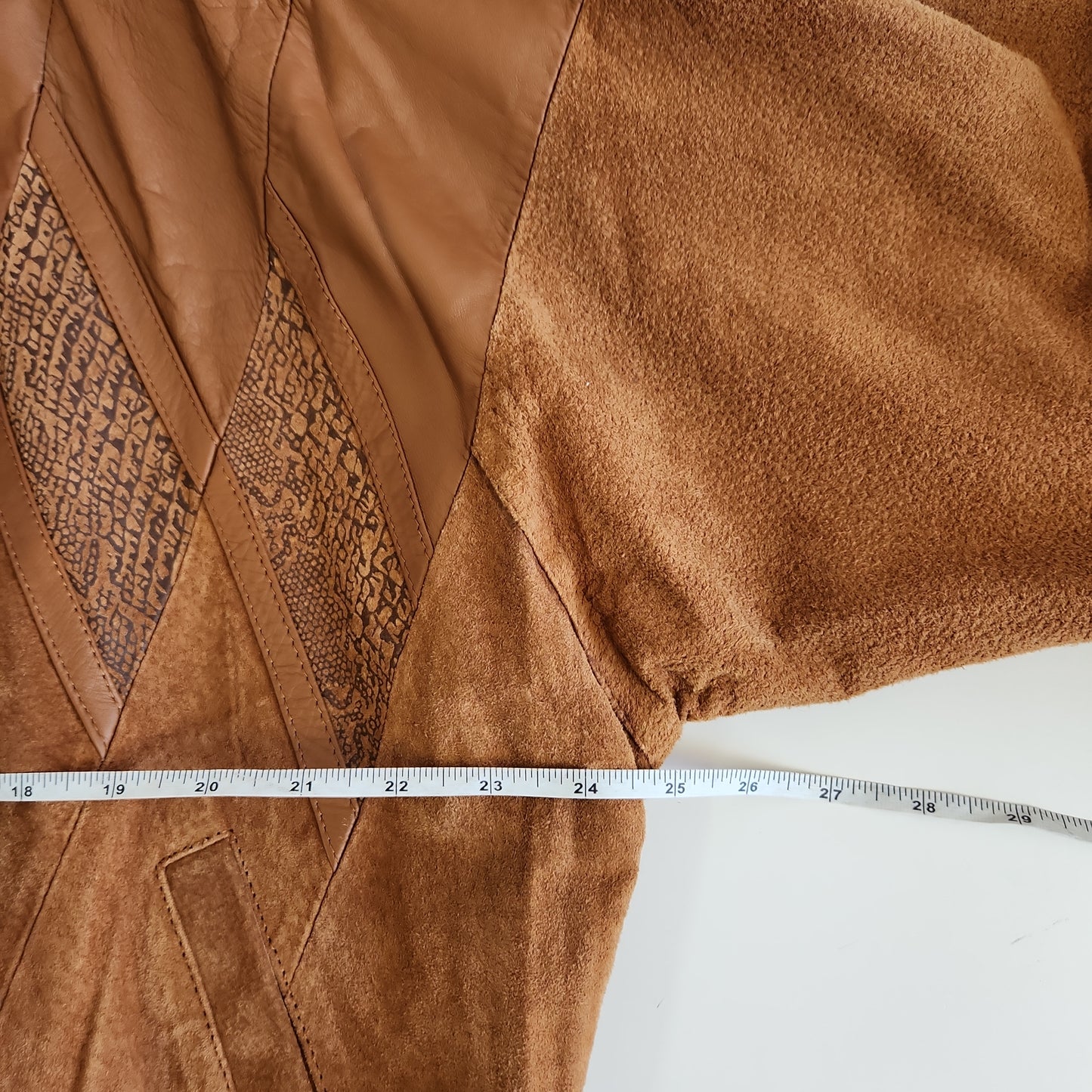Just Petites Vintage Leather Jacket Brown - Small