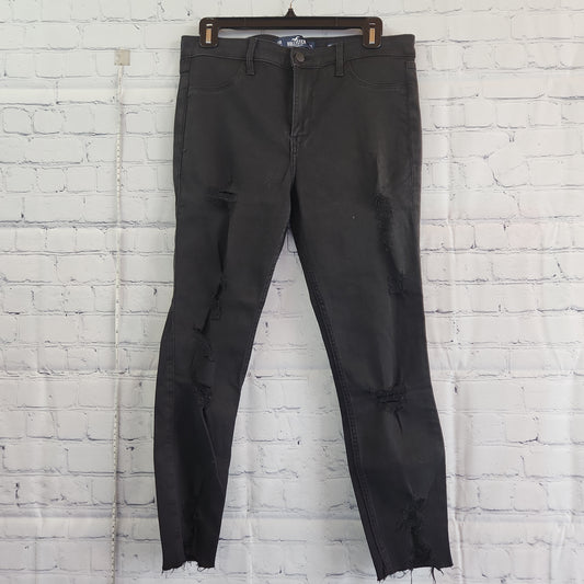 Hollister High Rise Crop Jegging Black - 11