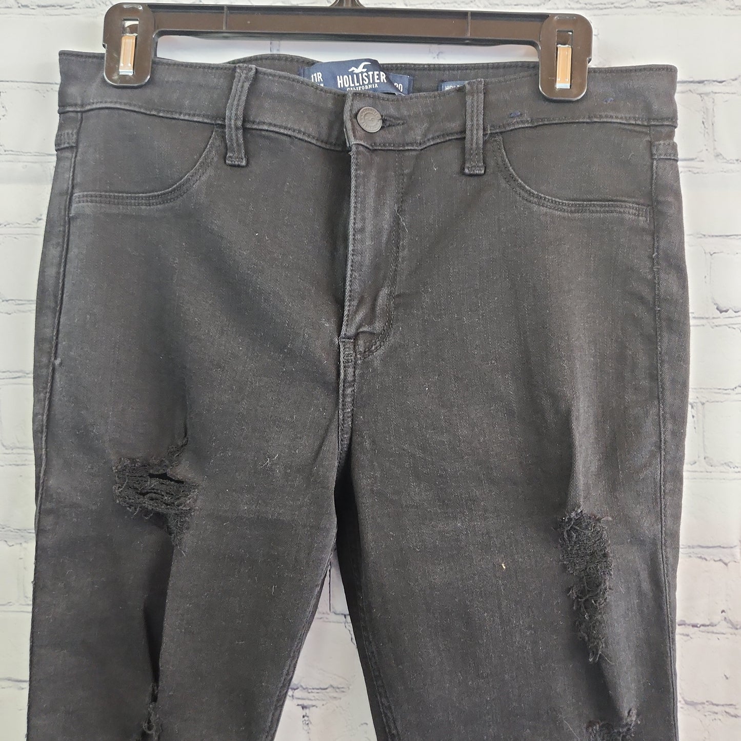 Hollister High Rise Crop Jegging Black - 11