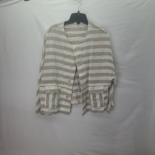 Goodnight Macaroon Women's Button Up Striped - Size Small