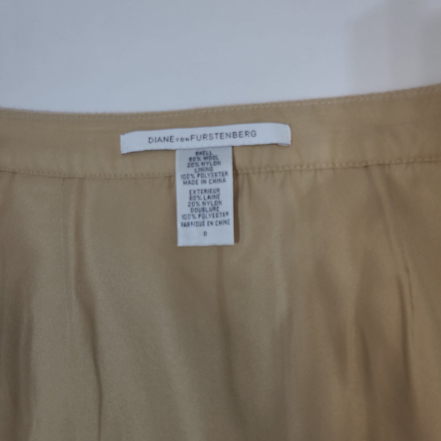 Diane von Furstenberg Women's Skirt Tan - Size 0