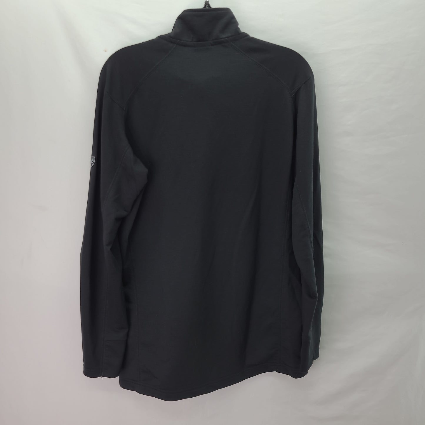 KUHL Men's Long Sleeve Quarter Zip Thermal Black - Size Small