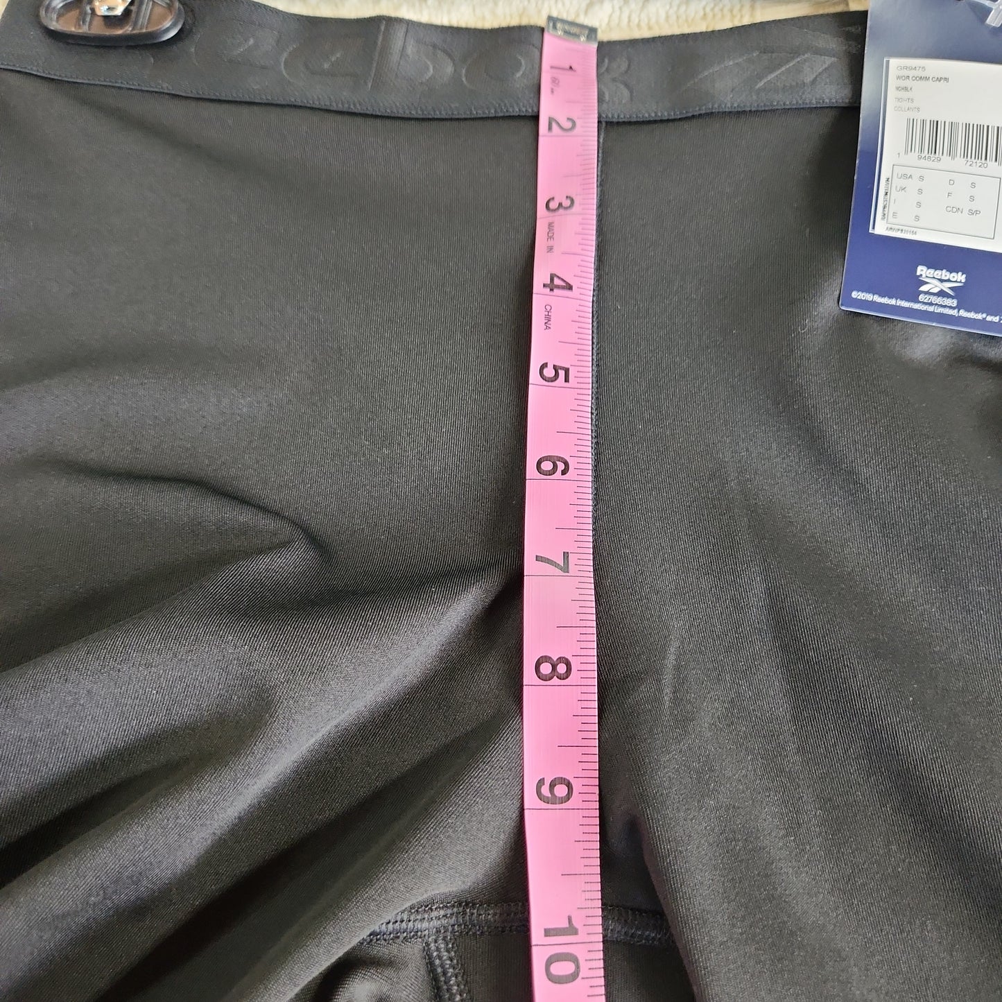 Reebok Active High Rise Cropped Women's Leggings Black - Size Small