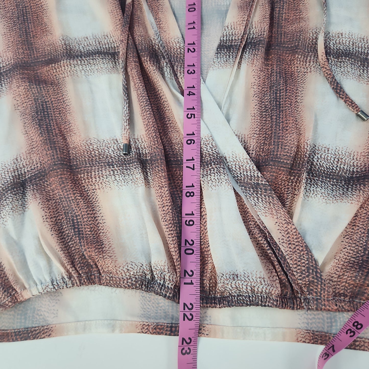 Brochu Walker Checked Women’s Top Brown/Cream - Size XS