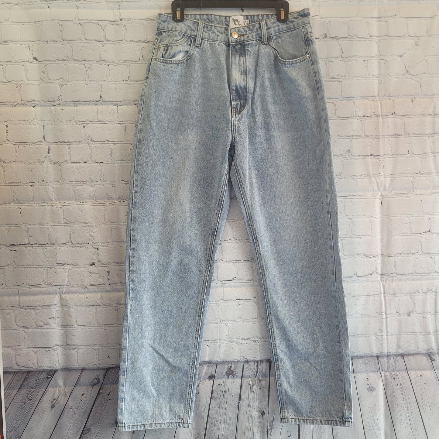 Princess Polly Women's Jeans Light Washed - Size Medium