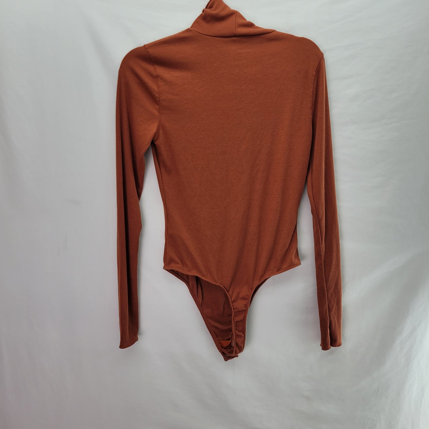 Free People Women's Turtle Neck Bodysuit Orange - Size Large