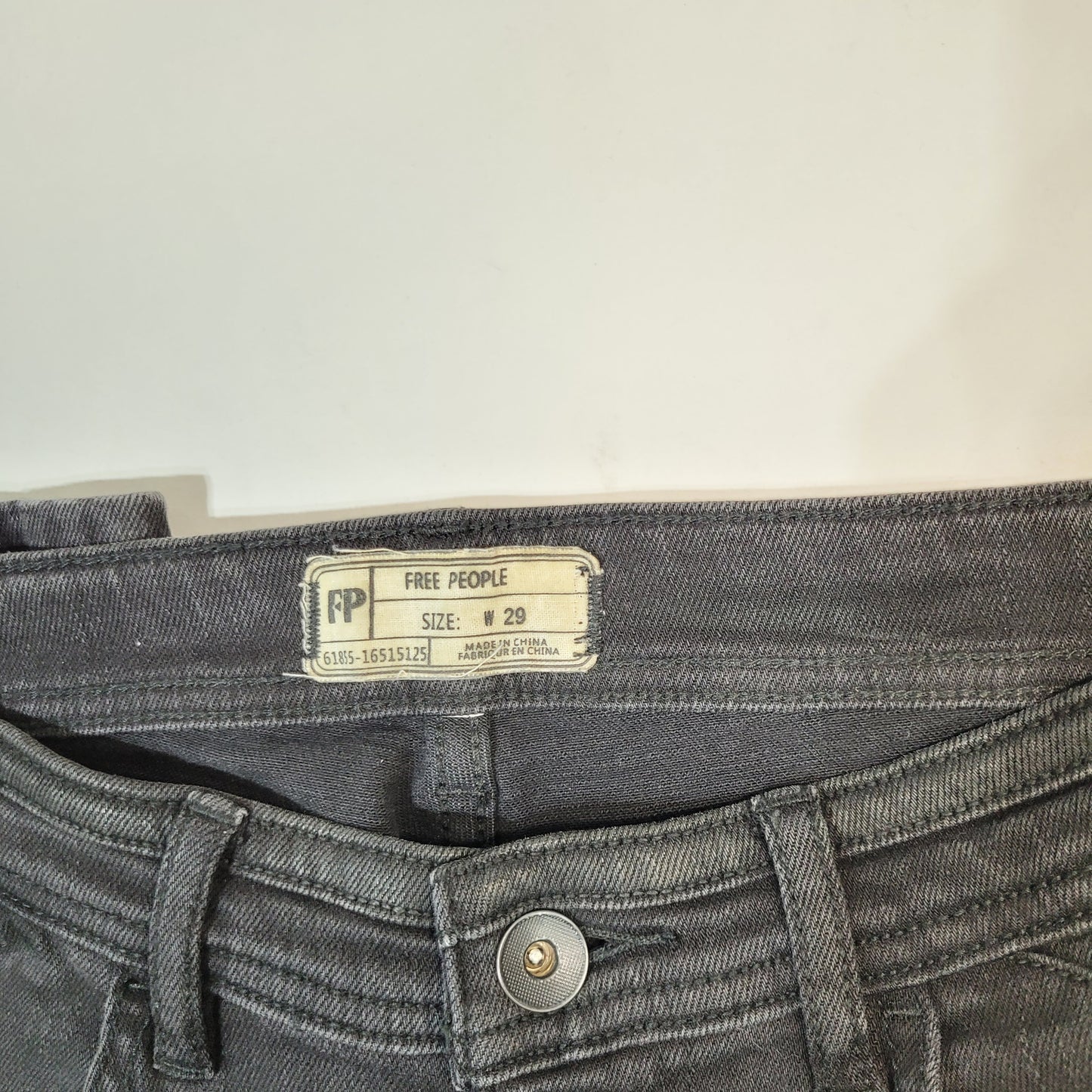 Free People Women's High Rise Skinny Jeans Black - Size 29