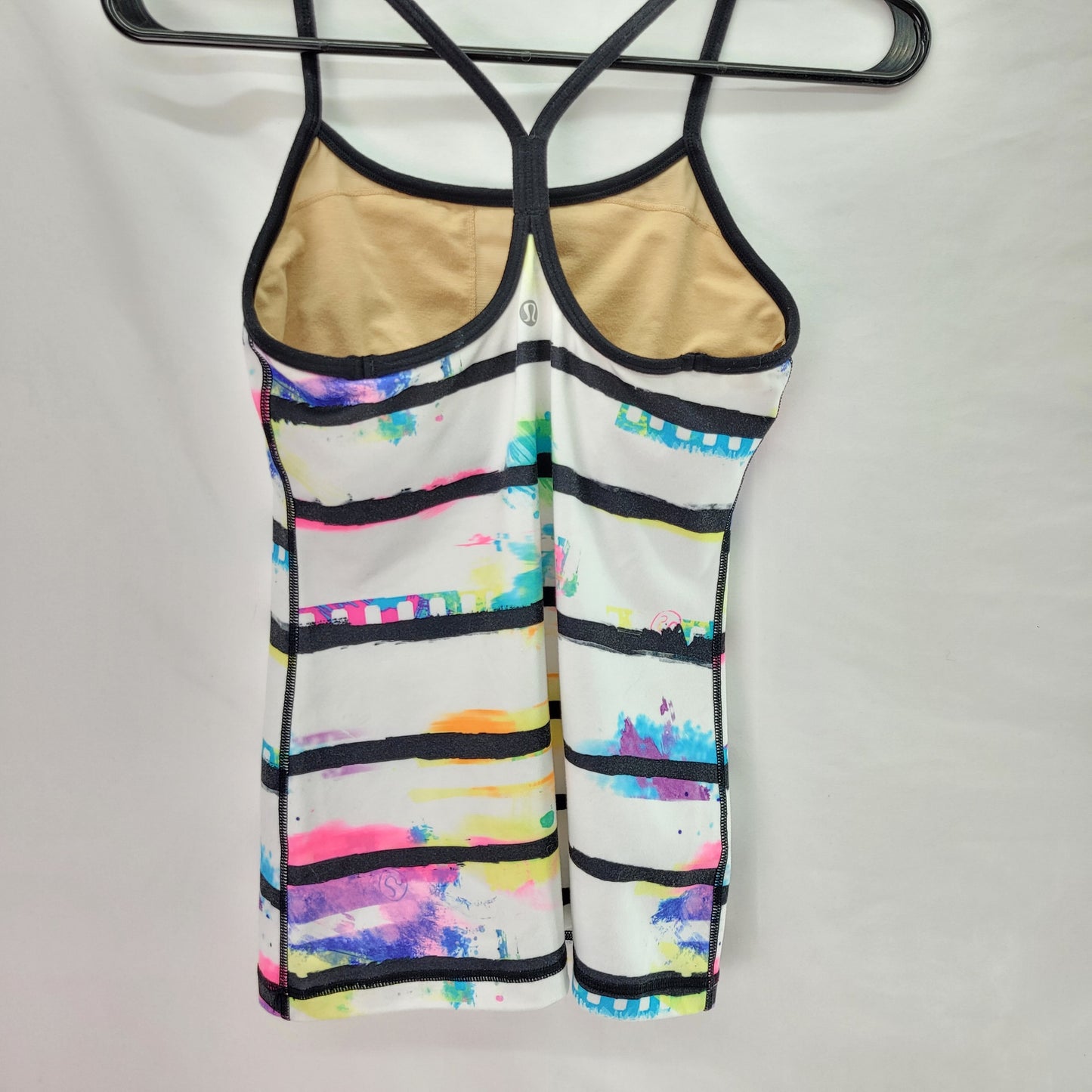 Lululemon Power Y Tank Racer Back Women's Top Graffiti Paint Print - Size 4