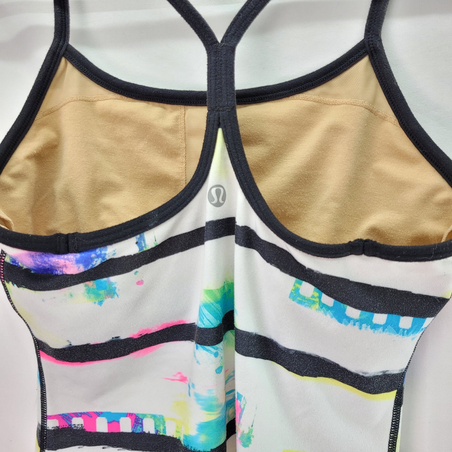 Lululemon Power Y Tank Racer Back Women's Top Graffiti Paint Print - Size 4