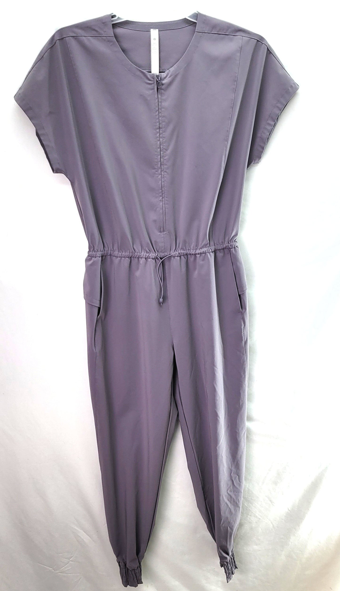 Lululemon Stretch Travel Woven Women's Jumpsuit Dusky Lavender - Size 8
