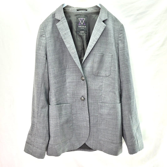 Talula Women's Wool Blazer Grey - Size 8