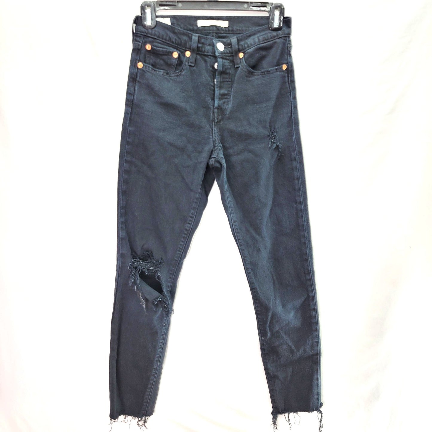 Levi's Women's Wedgie Ripped Jeans Black - Size 24