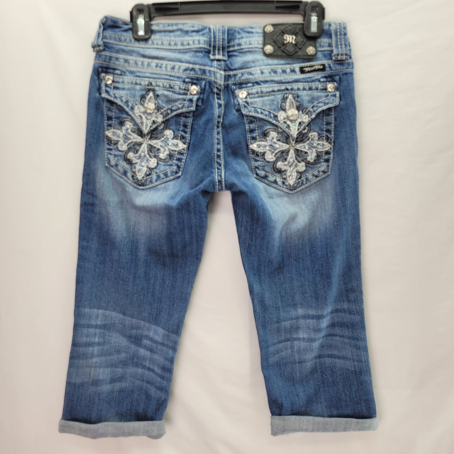 Miss Me Women's Denim Capris Jeans Light Washed - Medium