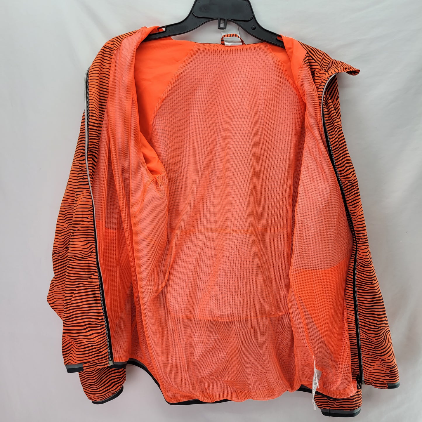 Adidas Men's Wind Breaker Striped Orange/Black - Size Large