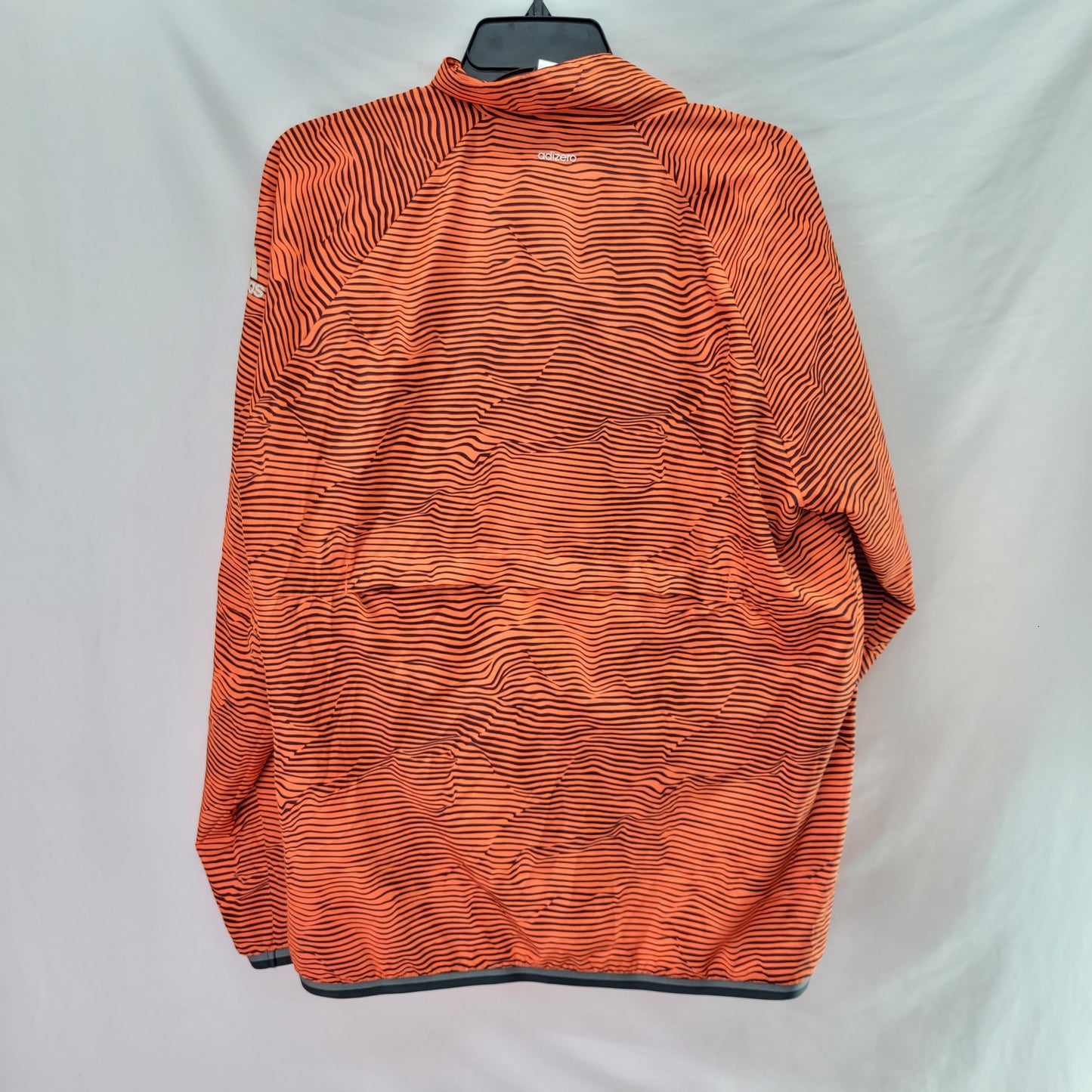 Adidas Men's Wind Breaker Striped Orange/Black - Size Large
