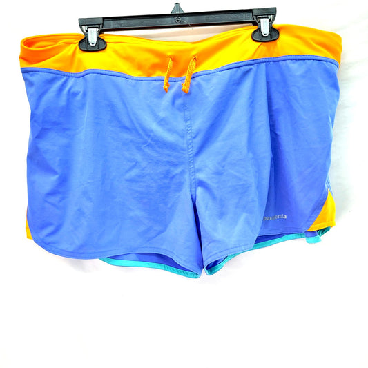 Patagonia Lined Women's Active Shorts Yellow/Blue - Size XL