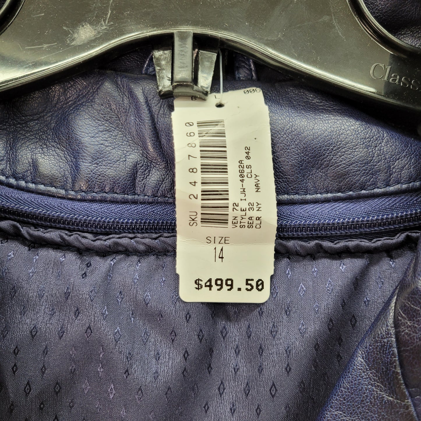 Boutique Of Leathers Women's Jacket Blue - Size 14