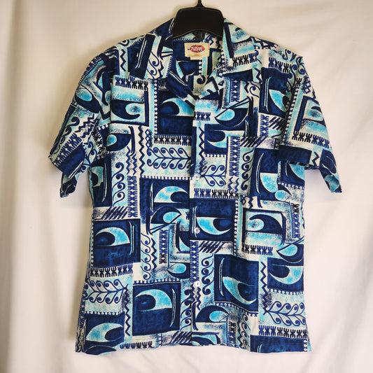 Pomare Vintage Hawaiian Men's Shirt and Short Set - Size Medium