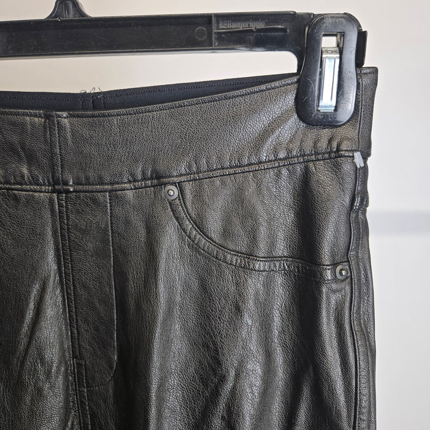 Spanx By Sara Blakely Faux Leather High Rise Women's Leggings Black - Size XS