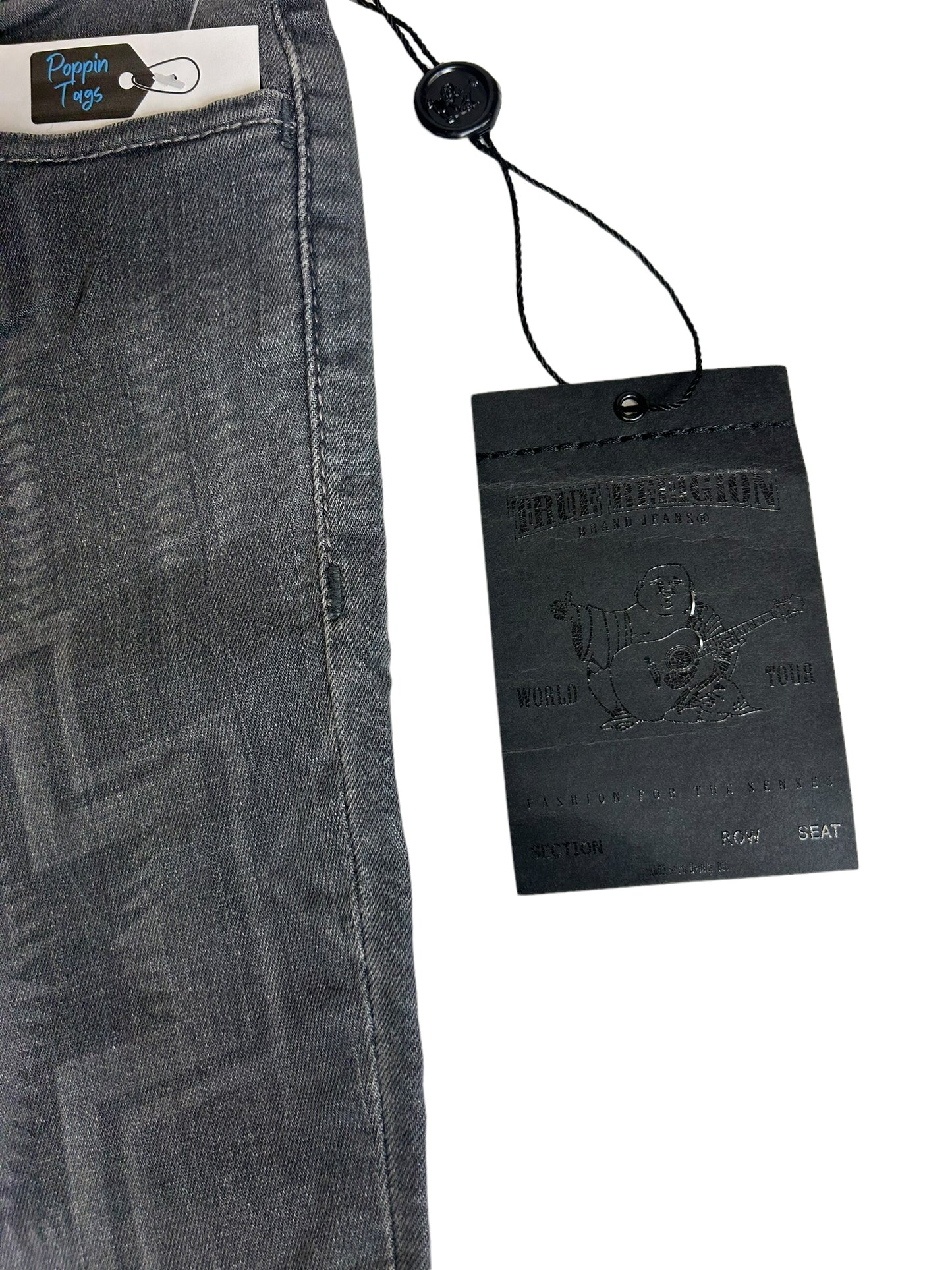 True Religion Abbey Super Skinny Women's Jeans Grey Aztec - Size 25