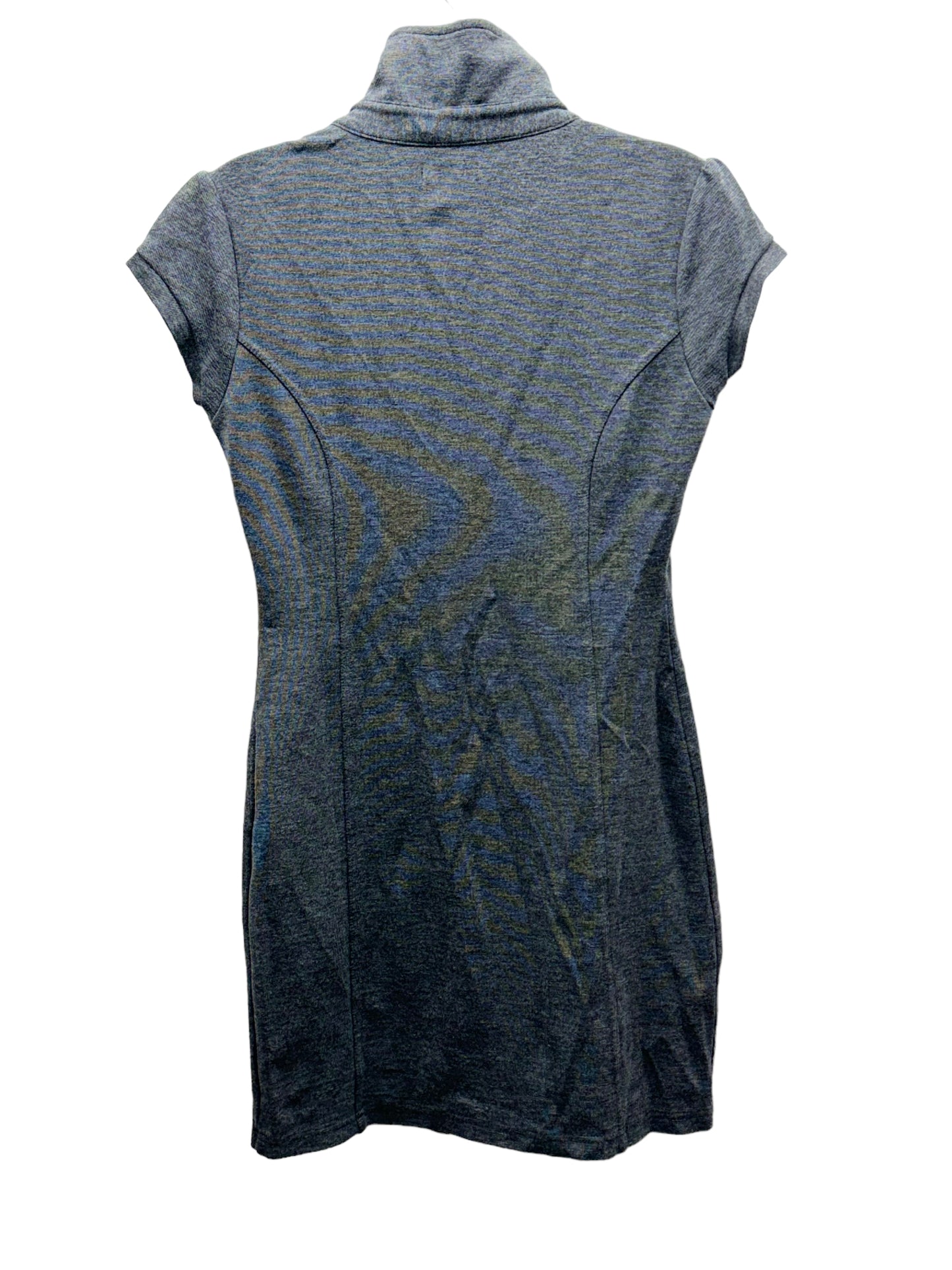 Guess Y2K Women's Midi Dress with Collar & Front Pocket Grey - Size Small