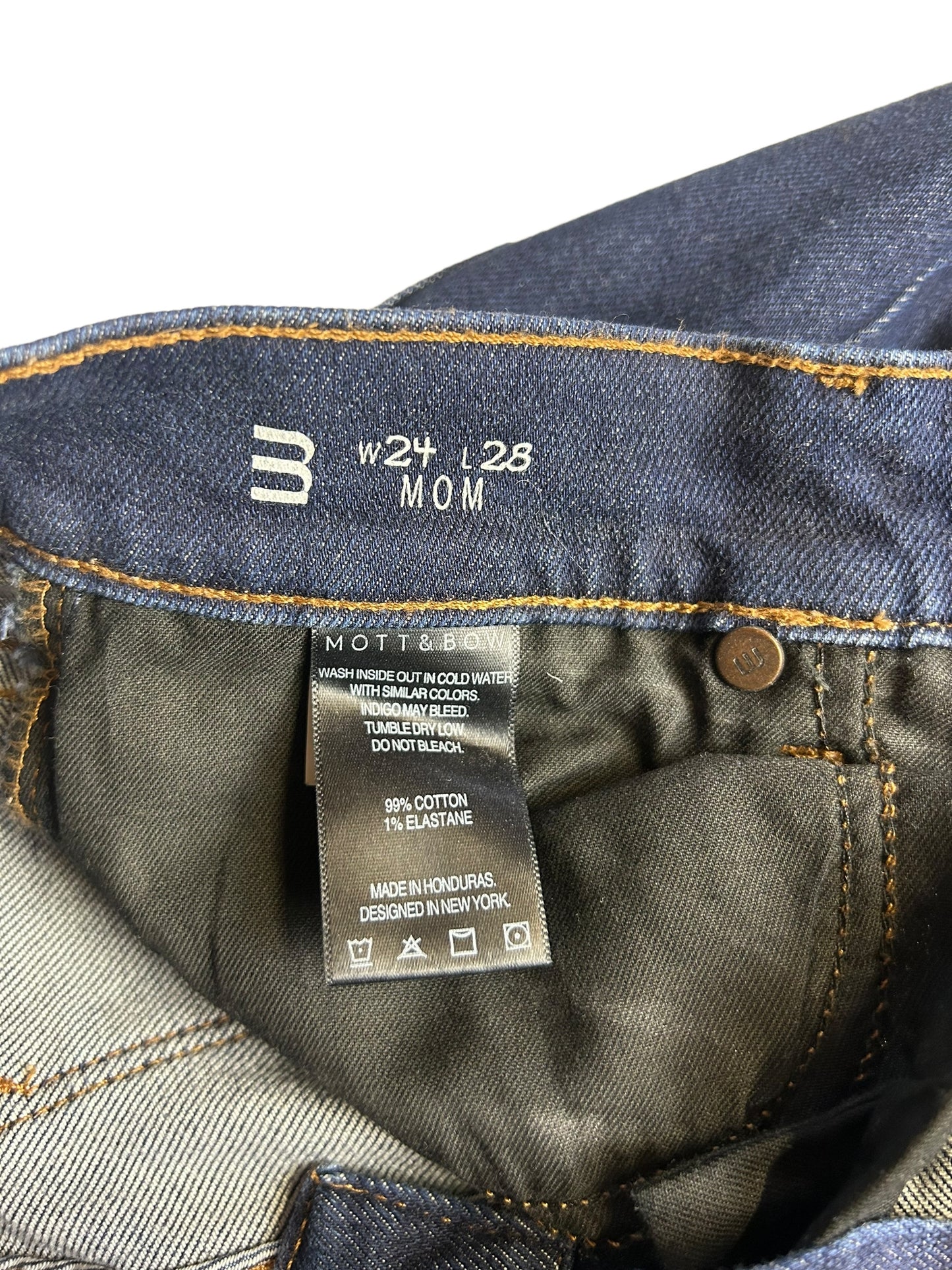 Mott & Bow Women's Skinny Jeans Denim Dark Indigo - Size 24