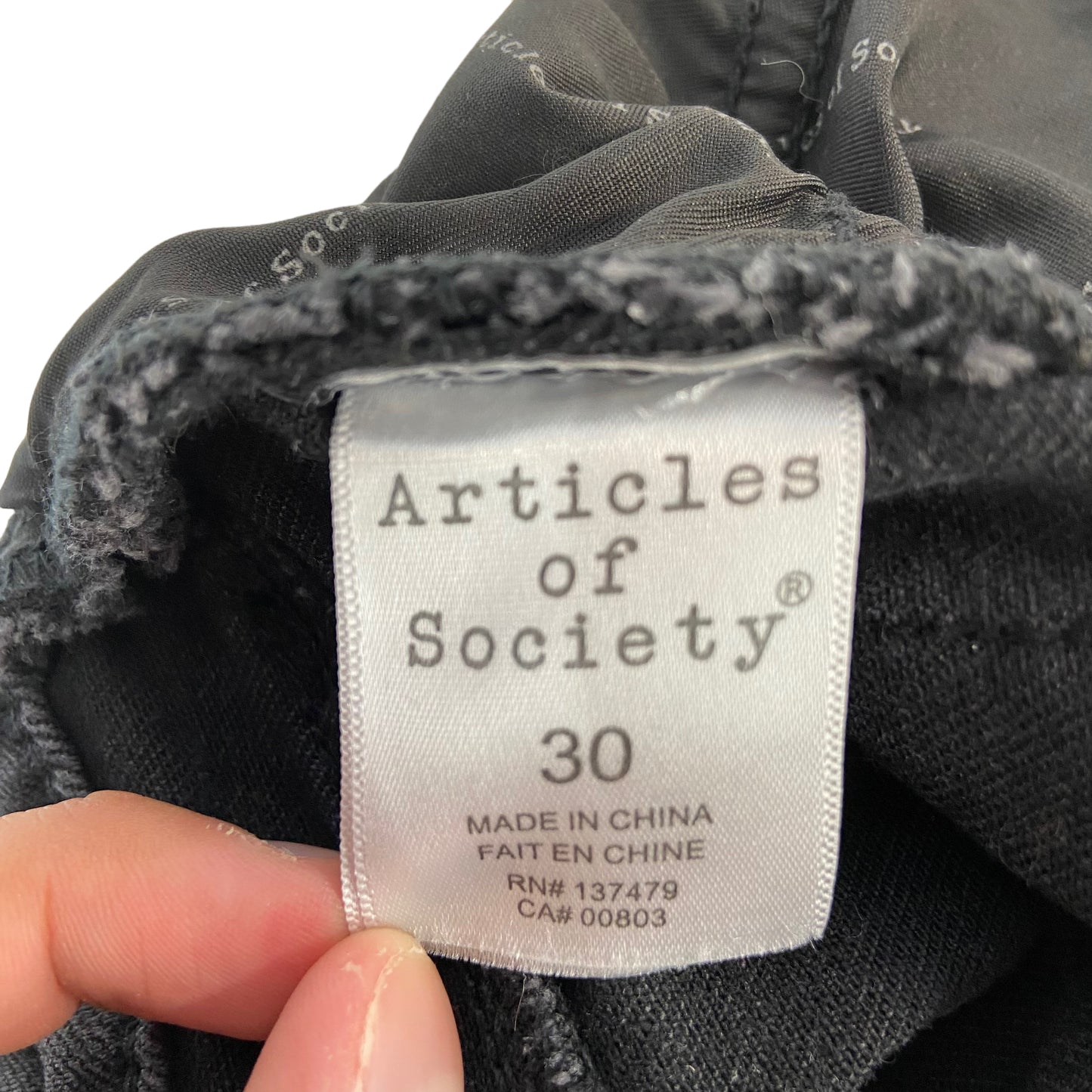 Articles of Society Denim Women's Shorts Black - Size 30