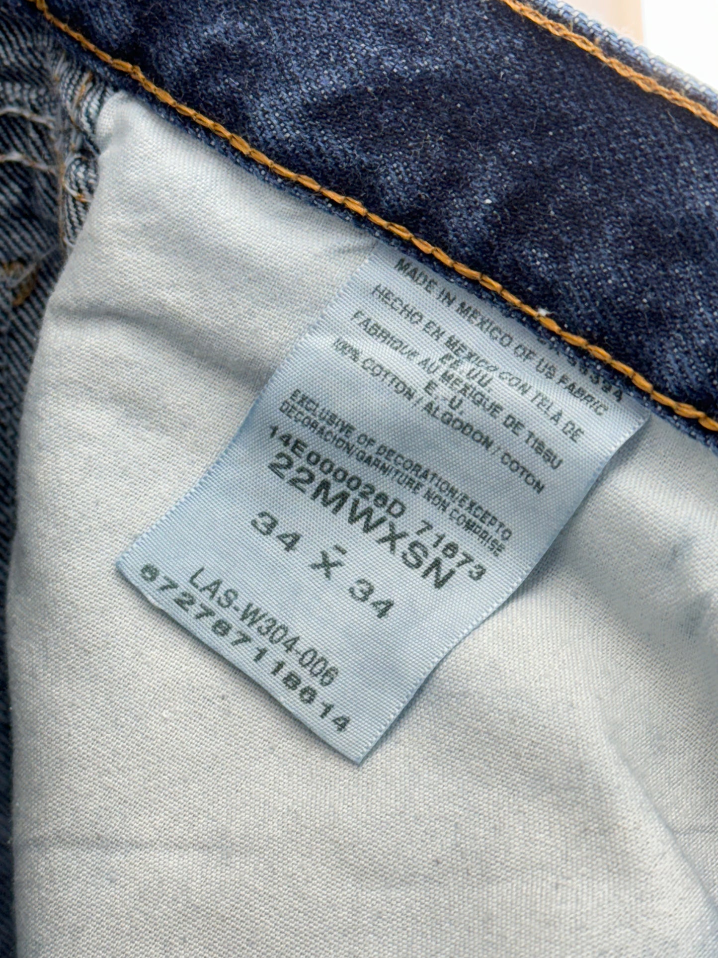 Wrangler 20X Men's Straight Jeans Blue - Size W34 x L34