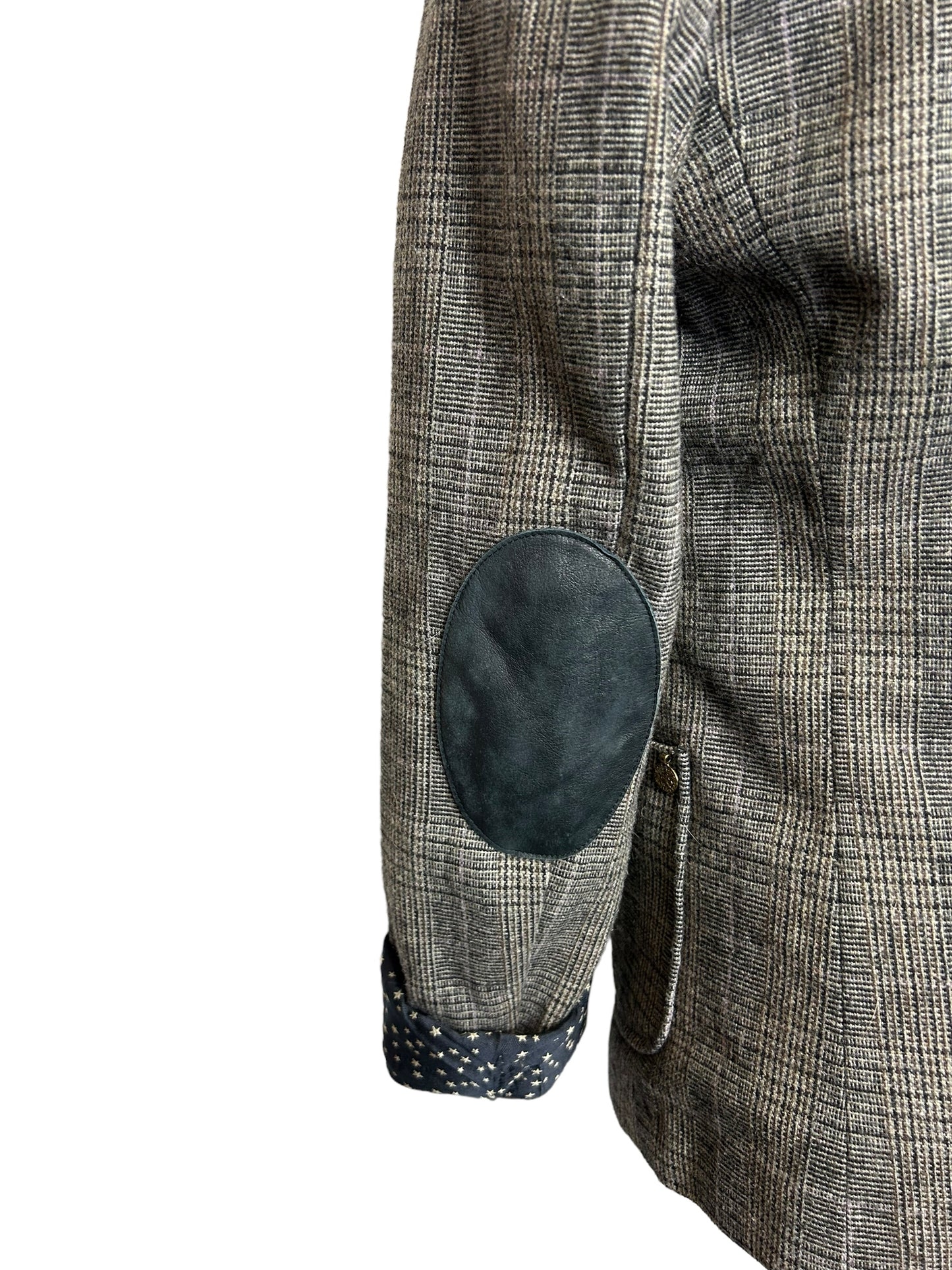 Maison Scotch Women's Blazer Plaid Grey/Tan - Size 2
