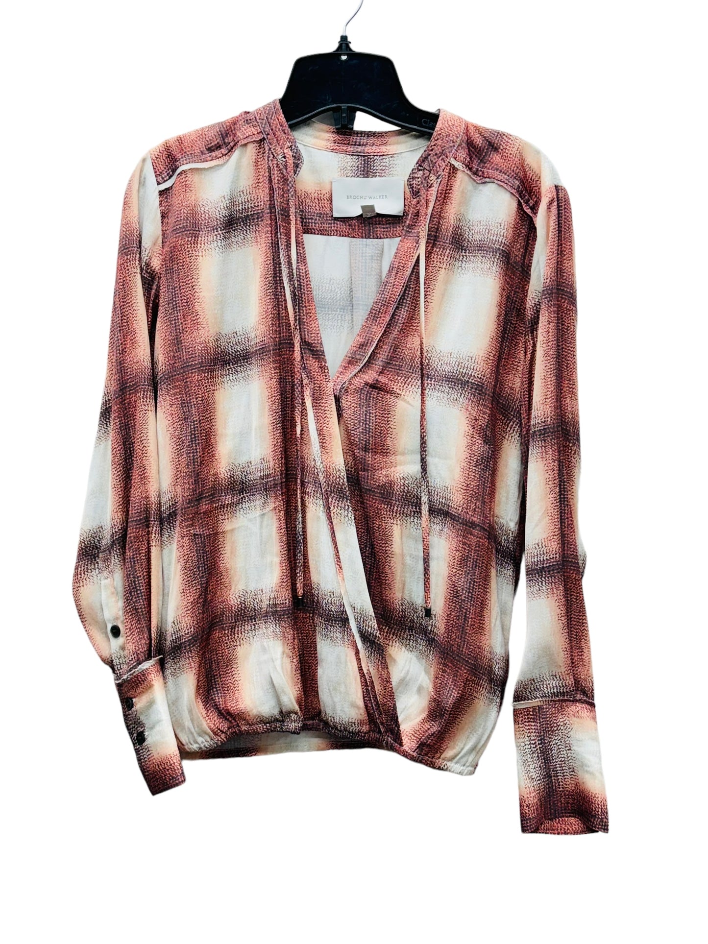 Brochu Walker Checked Women’s Top Brown/Cream - Size XS