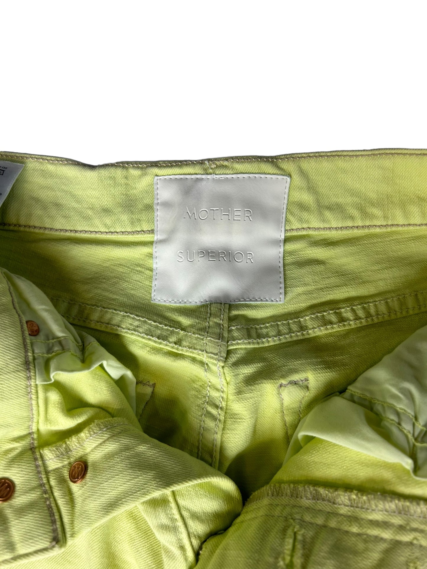 Mother Superior Straight Leg Women's Jeans Neon Green - Size 25