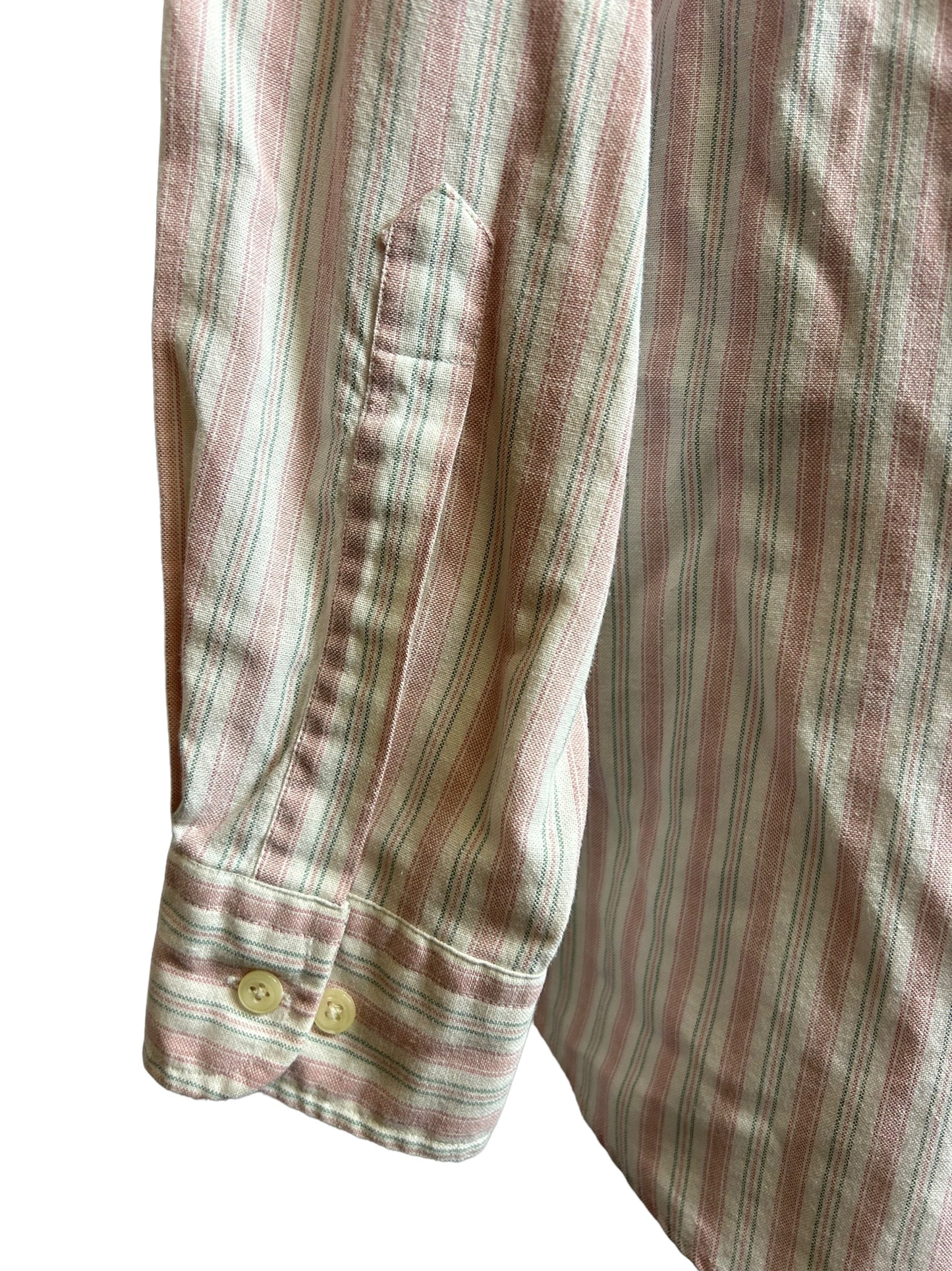 Chaps - Ralph Lauren Vintage 1980s Long Sleeve Button Up Shirt Striped - Size L