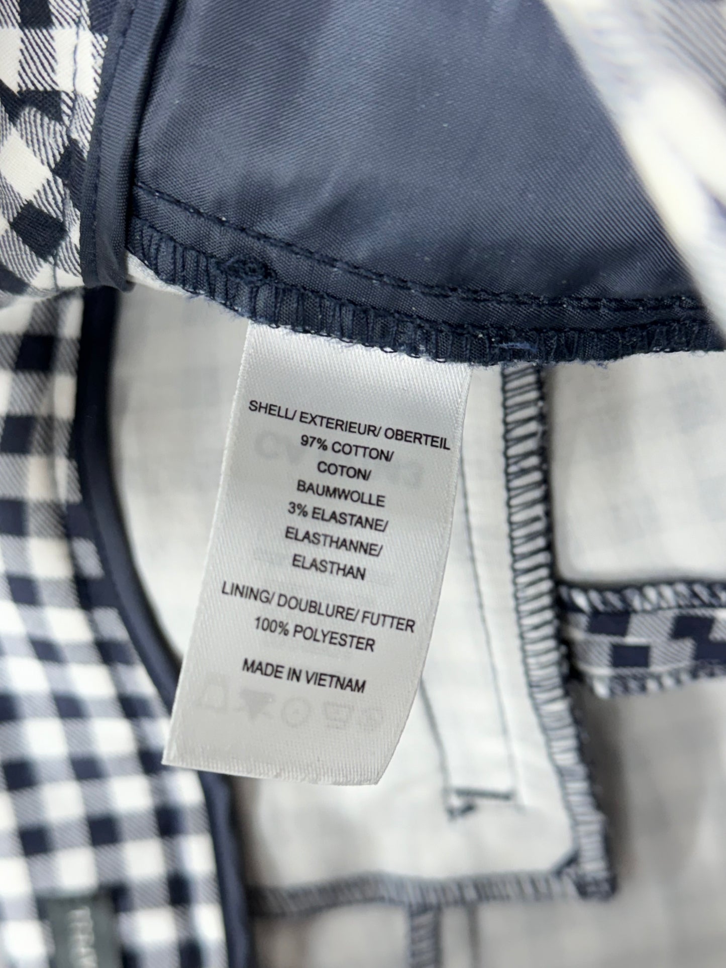 Adrianna Papell Men's Checked Chinos Size Black/White - Size 8 (US)