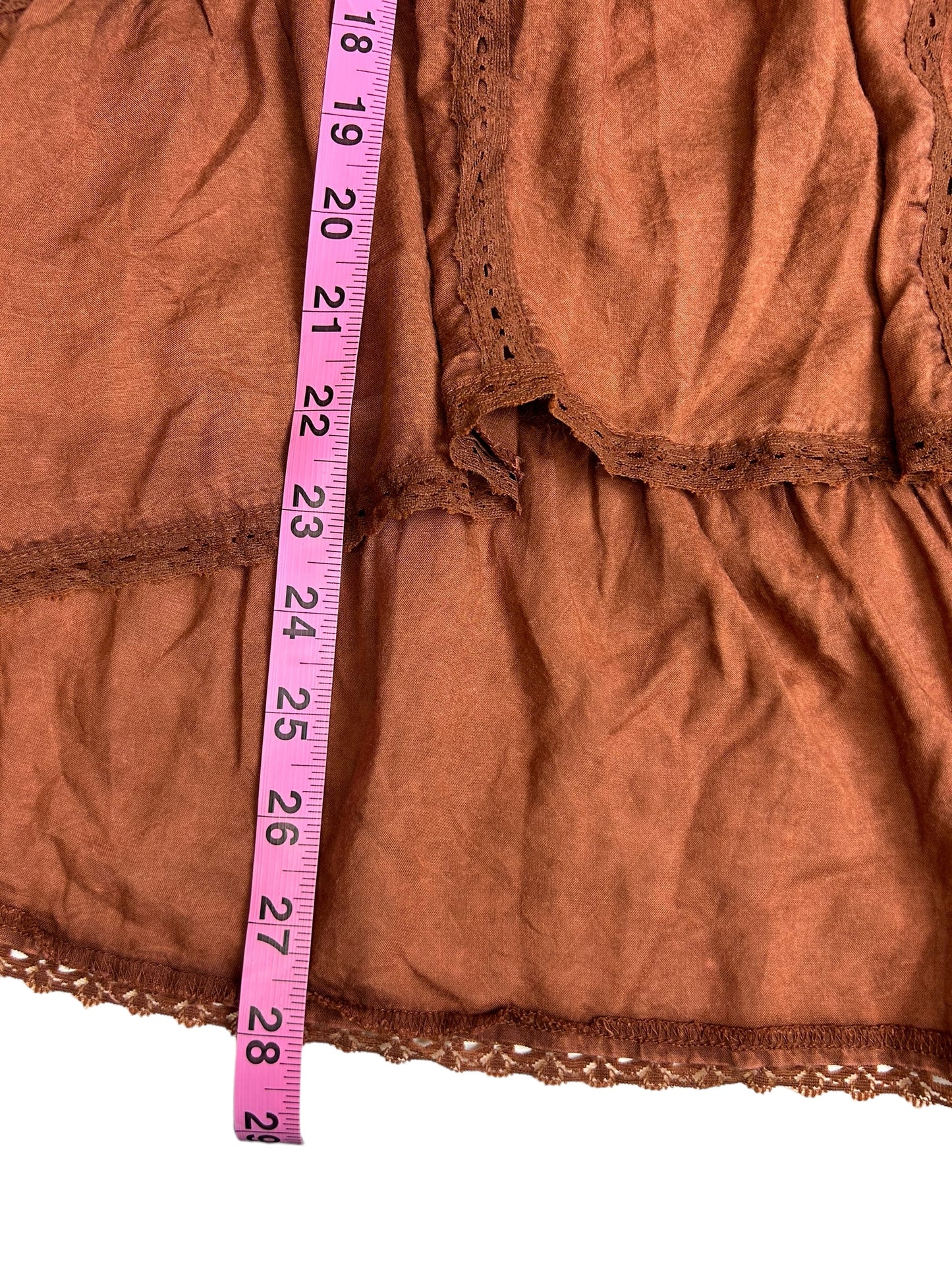 Free People Intimately High-Low Women's Tank Top Dress Rust Orange - Size XS