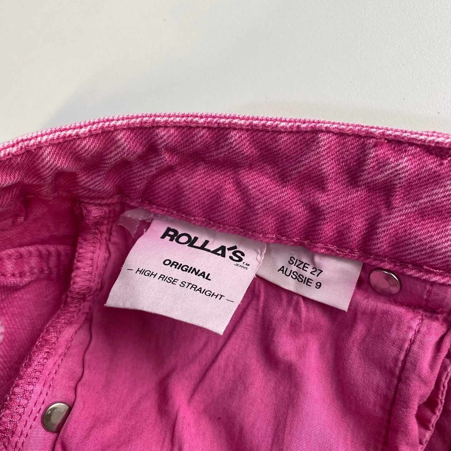 Rolla’s High Rise Straight Women's Jeans Pink - Size 27