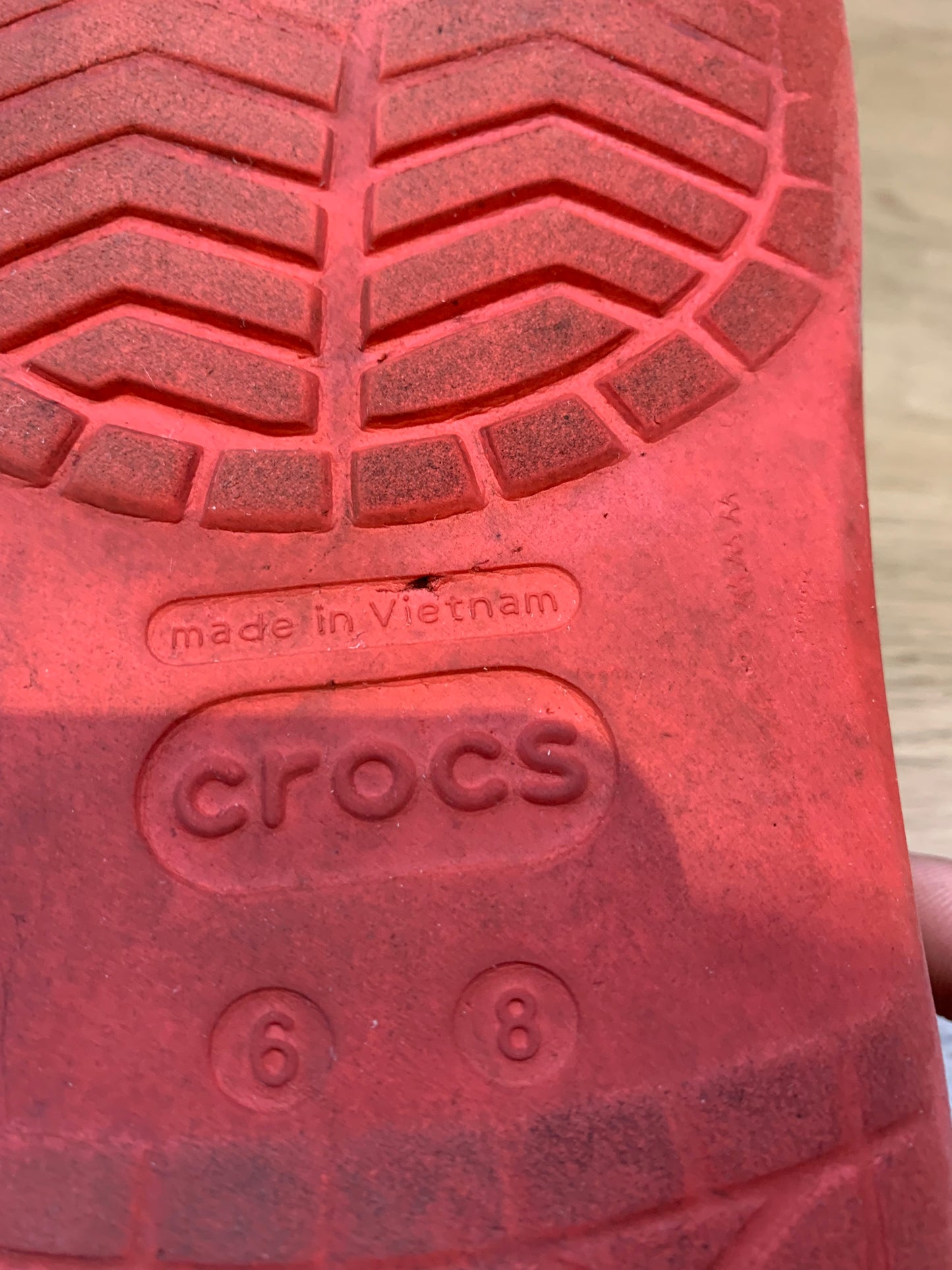 Crocs Lightning McQueen Clog Shoe Red - Size 6W/8M