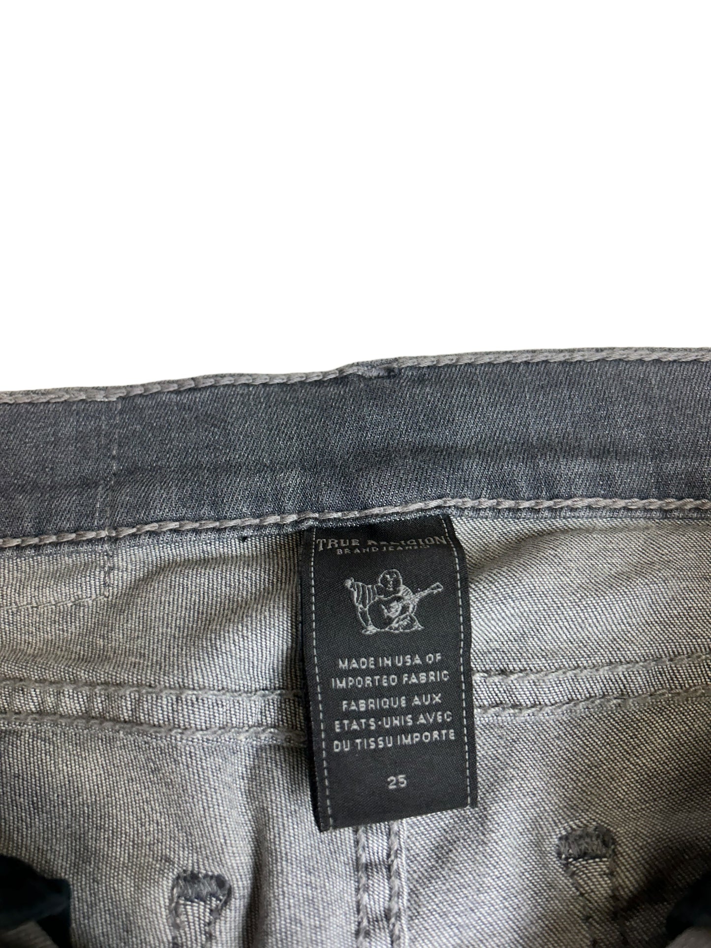 True Religion Abbey Super Skinny Women's Jeans Grey Aztec - Size 25