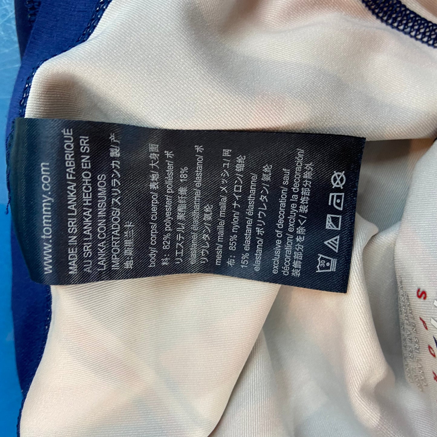 Tommy Hilfiger Sport Women's Leggings Blue/Red- Size Medium