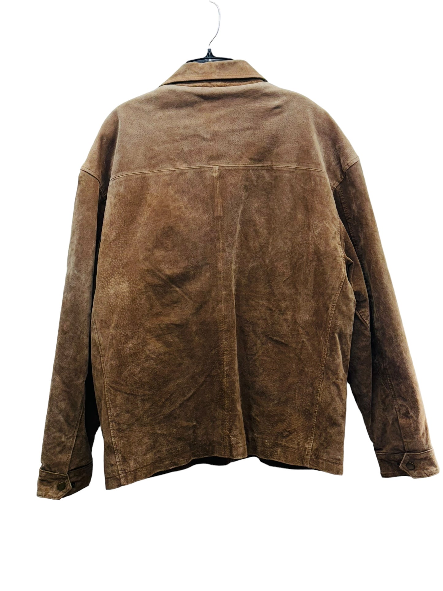 Nevada Sherpa lined Men’s Leather Jacket Brown - Size XL