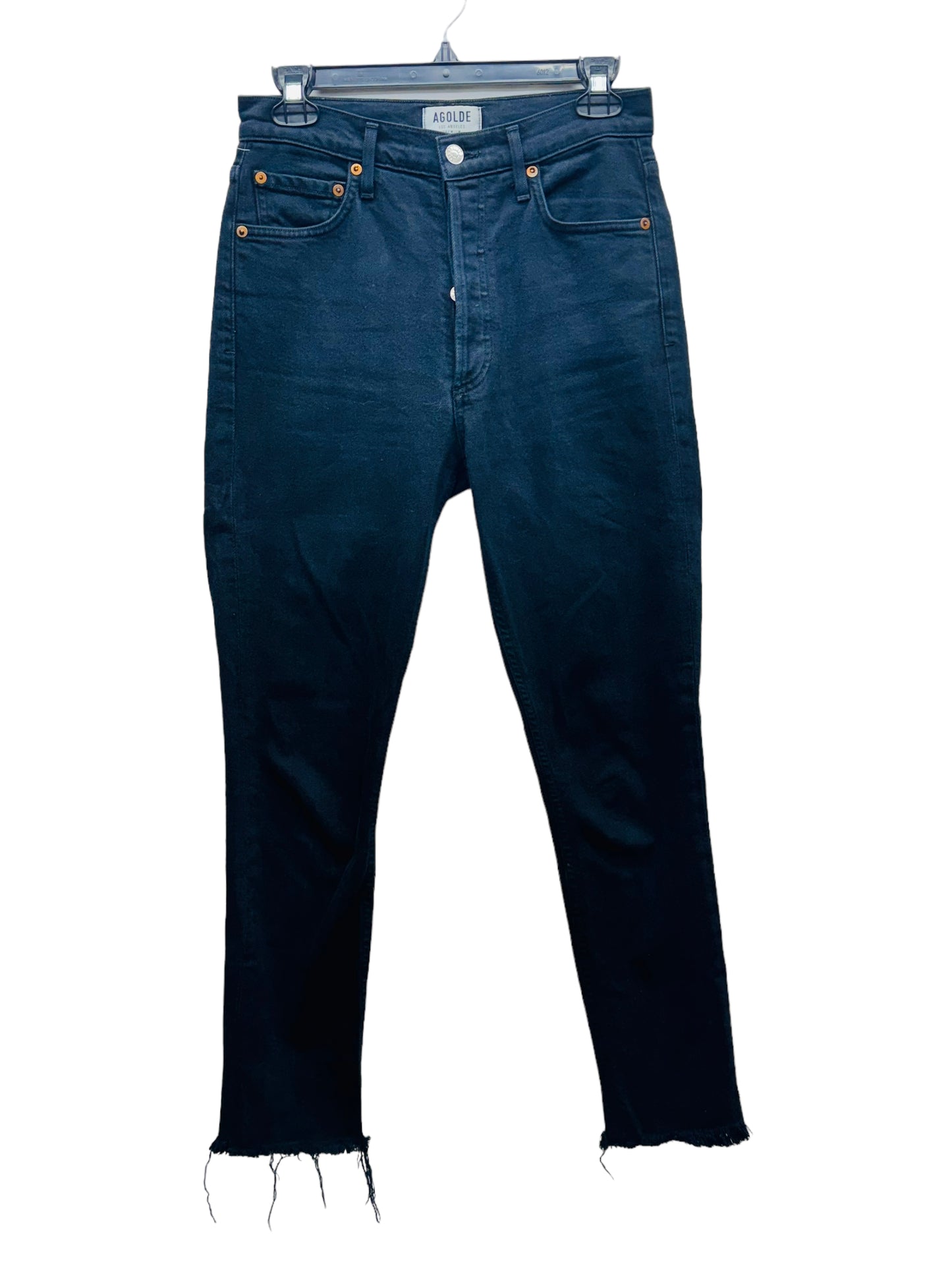 Agolde Los Angeles Premium Cotton Women's High Rise Jeans Black - Size 27