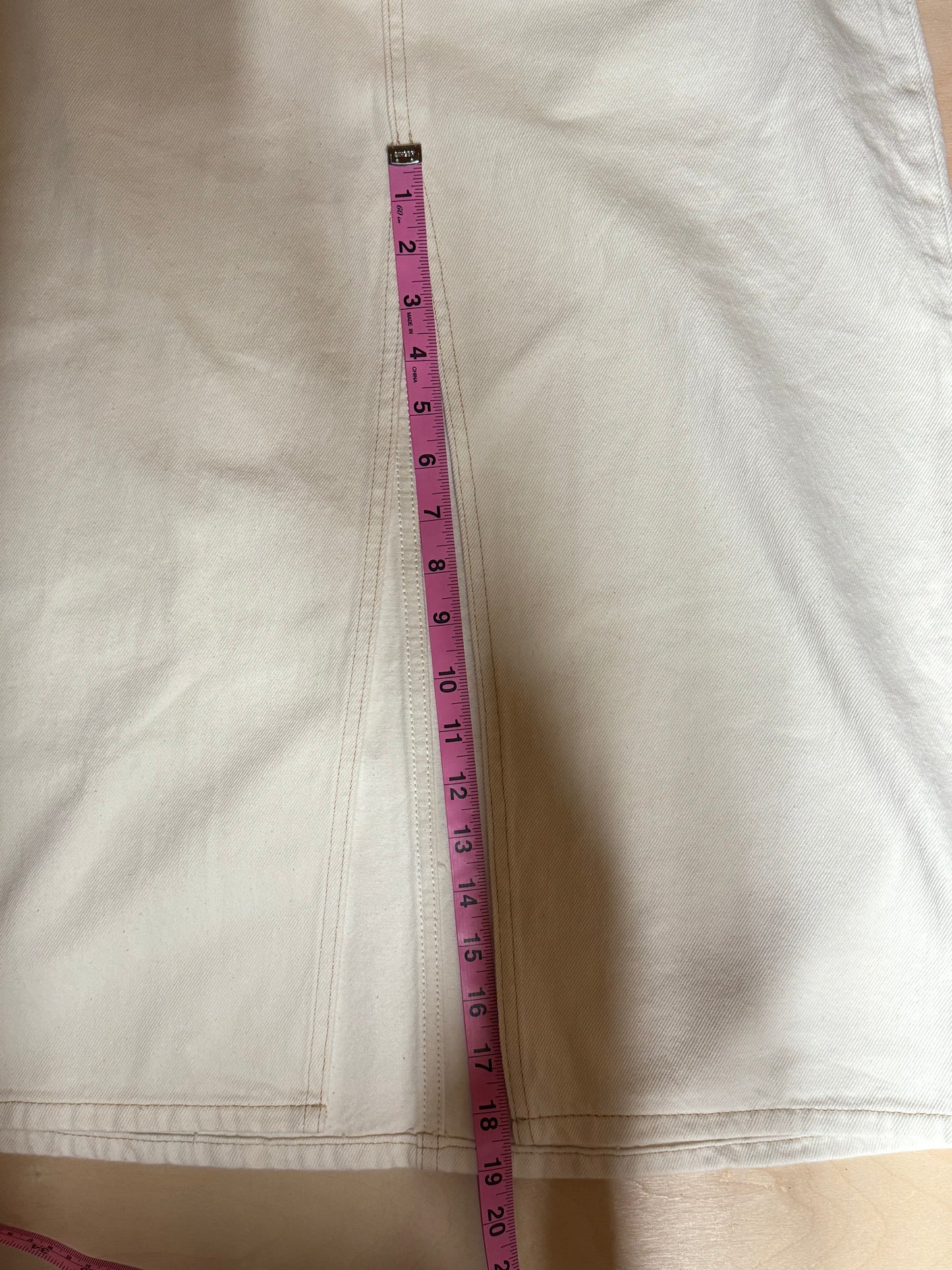 Mango denim Cream maxi skirt - M