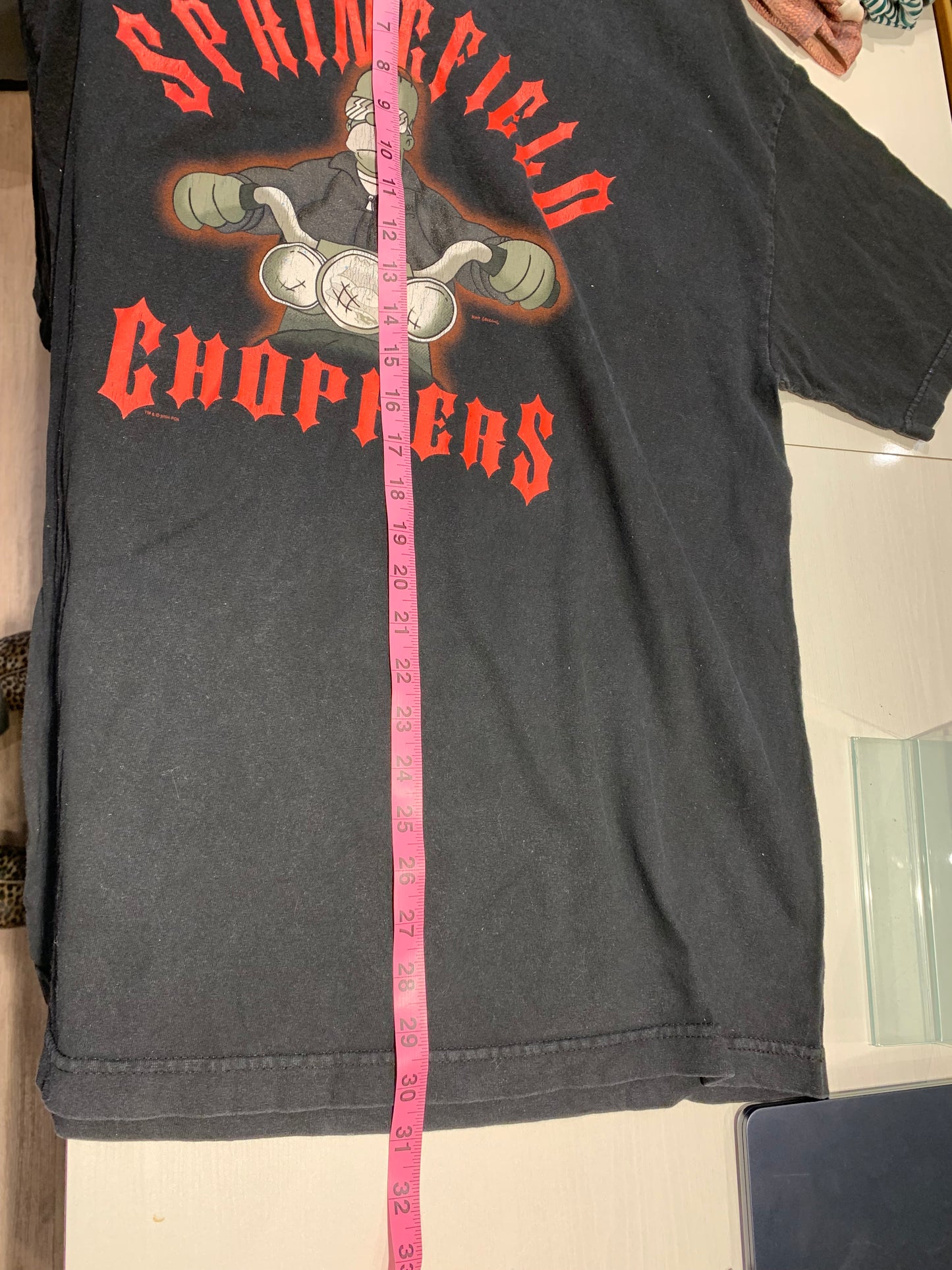 ALStyle Apparel and Activewear Simpsons Vintage 2004 Springfield Choppers T-Shirt - XL