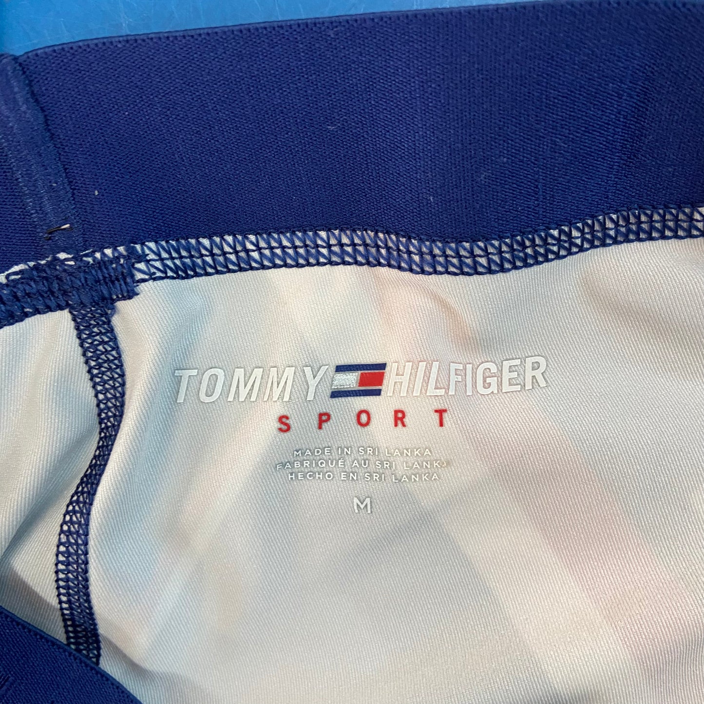 Tommy Hilfiger Sport Women's Leggings Blue/Red- Size Medium