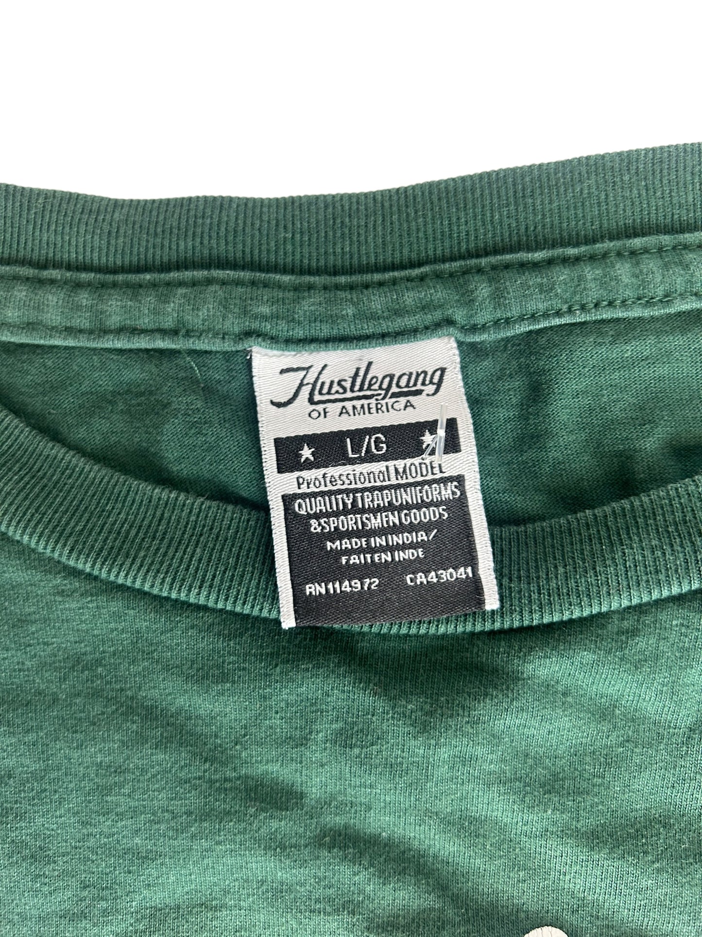 Hustlegang Of America Chief Long Sleeve Men's Shirt Green - Size Large