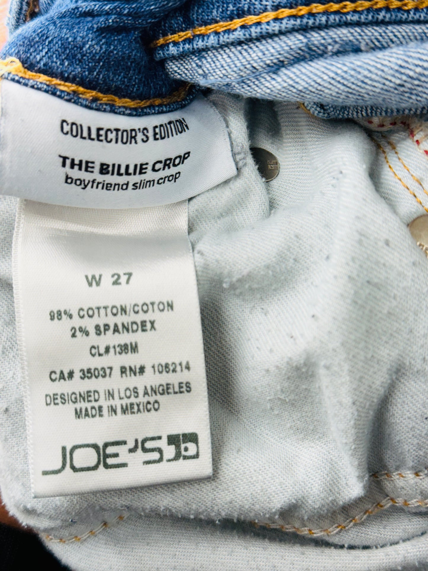Joe’s Boyfriend Billie Slim Crop Women's Jeans - Size W27
