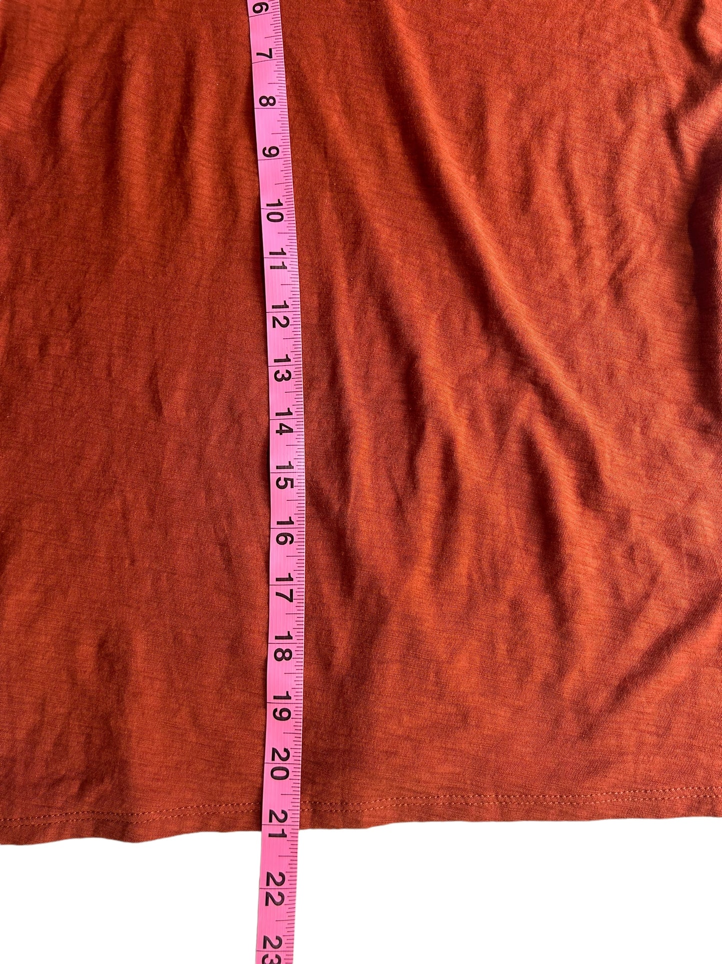 Nation LTD. Turtle Neck Puffed Mid Sleeve Women's Top Rust Orange - Size Small