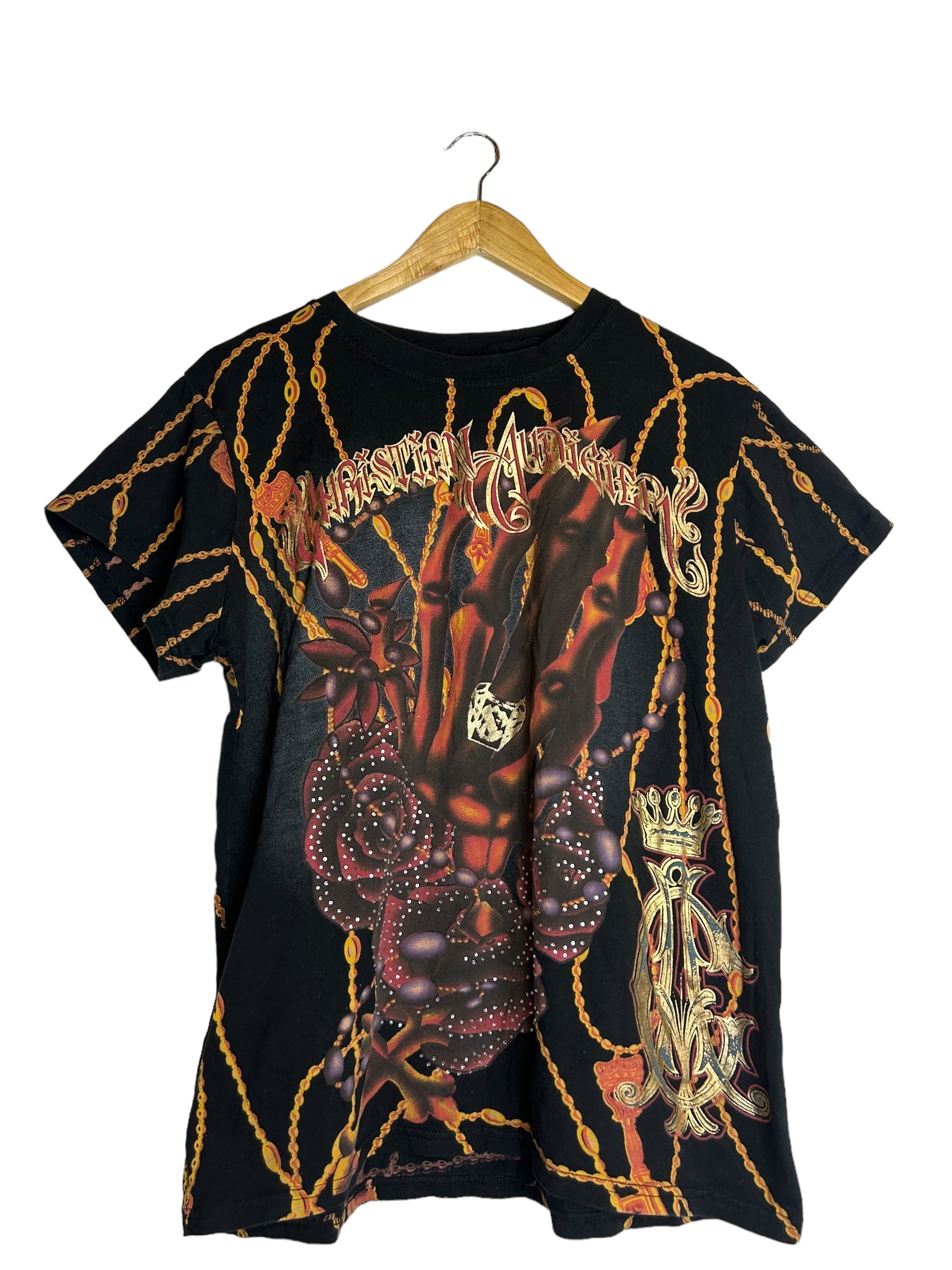 Christian Audigier y2k Men's Black Rose Graphic Tee Multicolor - Size –  PoppinTags